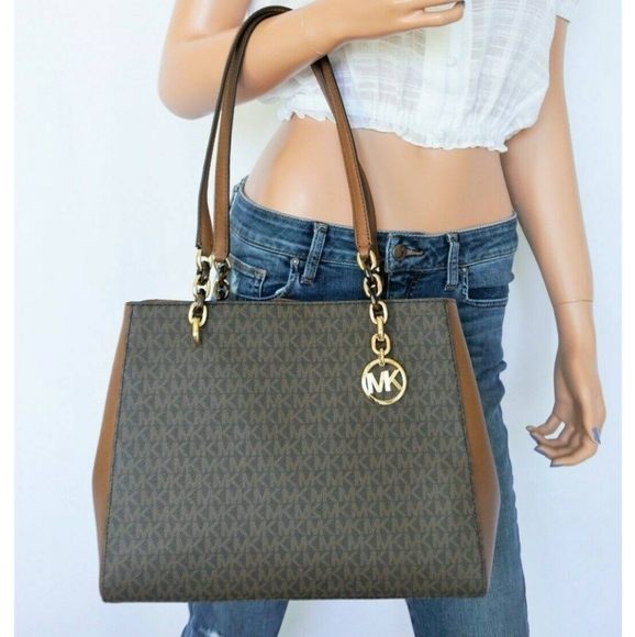 Michael Kors brown leather tote purse handbag New - Picture 3 of 6